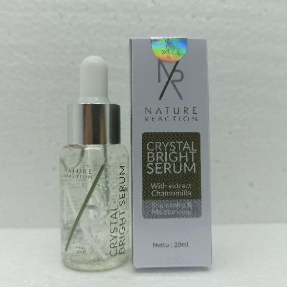 NR Serum Wajah Glowing Nature Reaction Crystal Bright HALAL MUI &amp; BPOM 100% DIJAMIN ORIGINAL