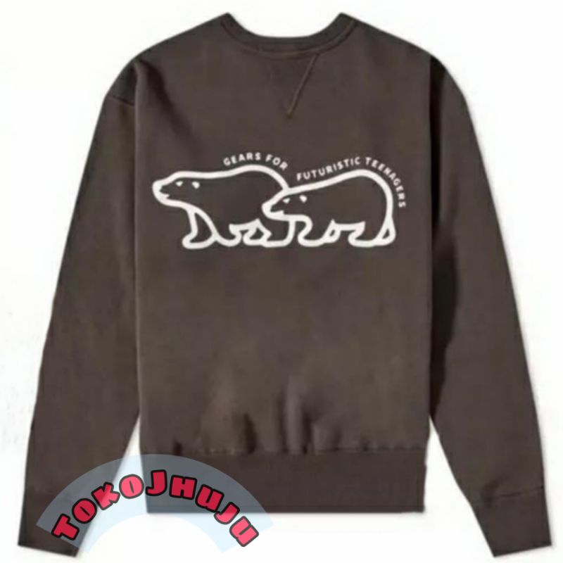 Basic Sweater Treasure Asahi style BEAR FUTURISTIC TEENAGER sablon depan