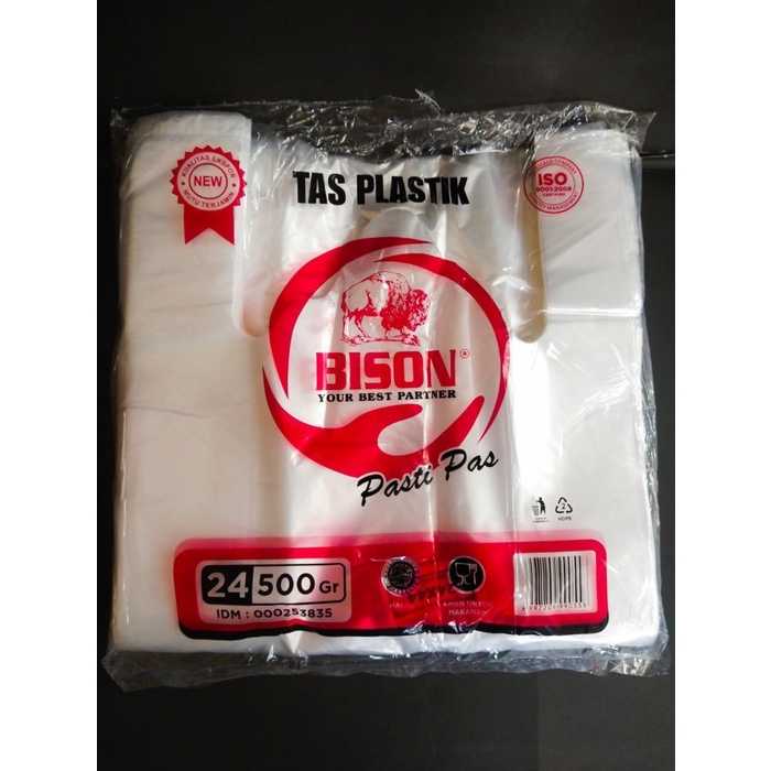 Kantong Plastik Kresek Bening/Kantong Kresek/Hd Bening BISON 500 gram