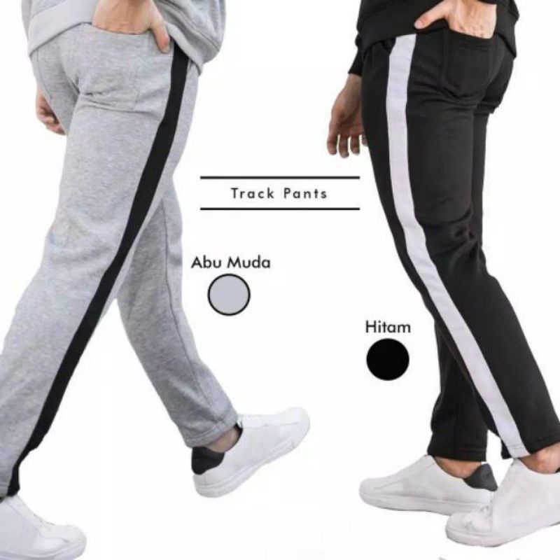 CELANA PANJANG SPORT TRENING/JOGER TRACKPANS SLETING DISTRO PREMIUM ORIGINAL DEWASA POLOS (pria/wani