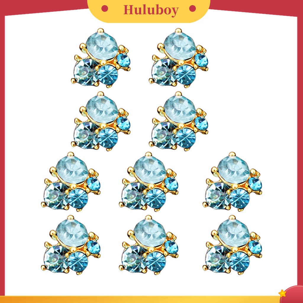Huluboy Huluboy♡ 10pcs Kristal Berlian Imitasi 3D DIY Untuk Dekorasi Manicure