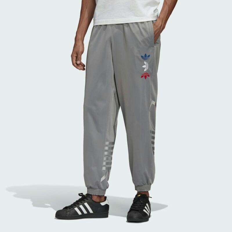 Adidas Metallic Track Pants Men Charcoal Grey Original