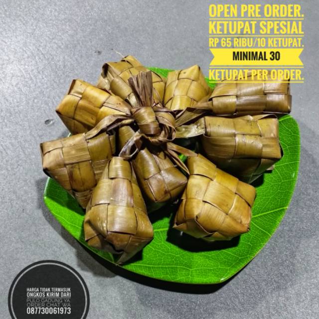

Ketupat Spesial 10 pieces by Pre Order 1 hari minimal utk memasak Ketupat