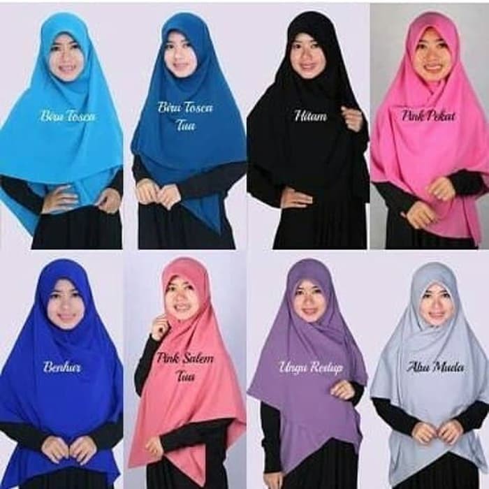 TERLARIS - SEGI EMPAT WOLFIS SYAR'I JUMBO JILBAB WOLPEACE GRADE A 130X130 - BIRU SEGI EMPAT