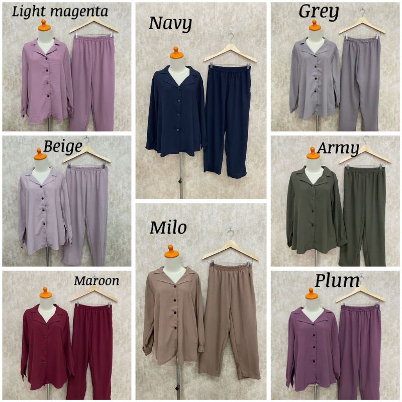 ANYA SET - SETCEL JAS POLOS ONESET CRINKLE MUSLIMAH BUSUI