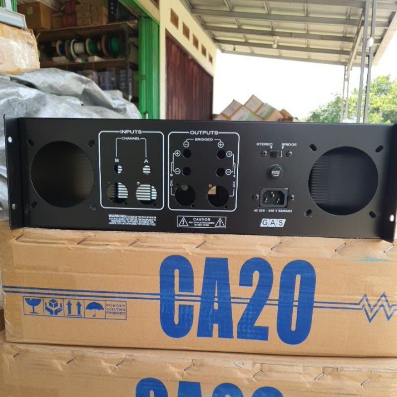 BOX POWER AMPLIFIER CA20 CA-20 PLUS KNOP PLUS LAMPU INDIKATOR SIGNAL
