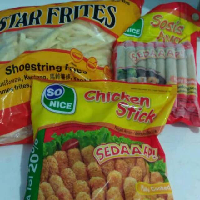 

Kentang, nugget, sosis