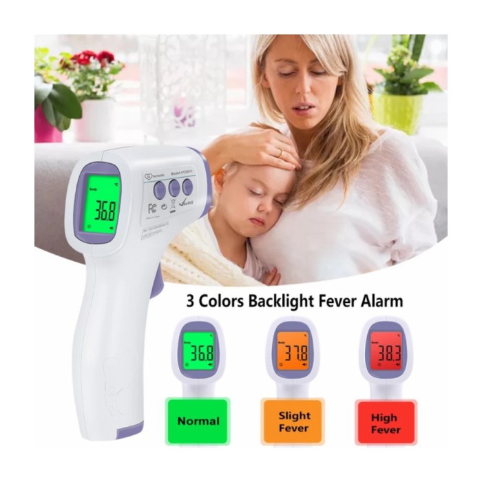 Promo Thermometer Infrared HT-668 Non kontak akurasi 5-10 cm Led 3 warna Murah