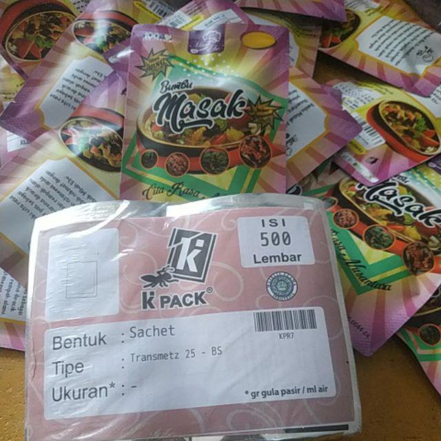 Sachet Transmetz 25g Kombinasi Foil Silver Bening Kemasan