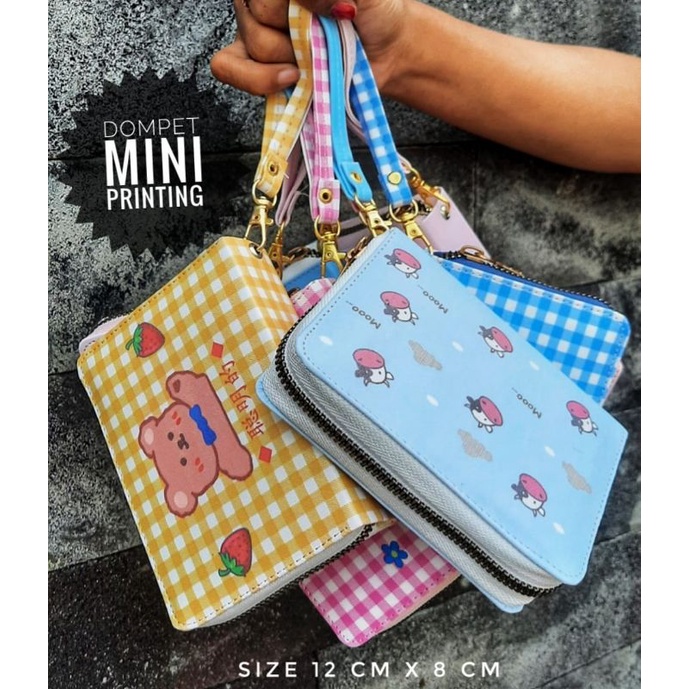 MINI WALLET PRINTING LUCU/DOMPET WANITA MINI ALA KOREAN  MODE