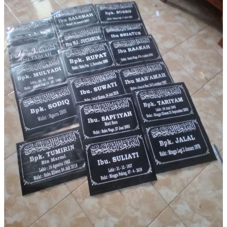 

jasa cutting sticker 10pcs batu nisan/prasasti