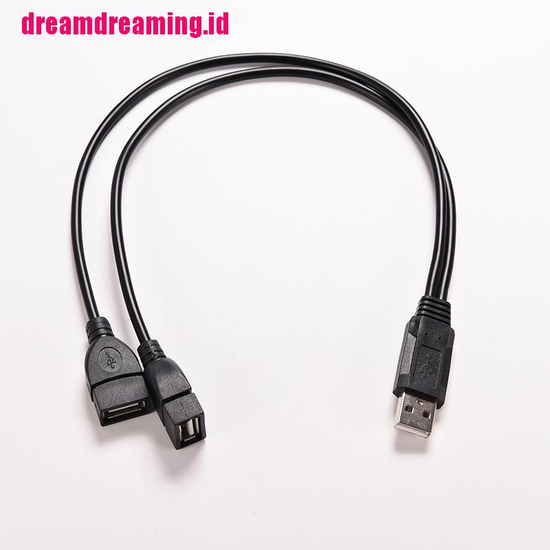 Ddid Kabel Power Adapter Splitter Y Usb 2.0 A Male Ke 2 Dual Usb Female