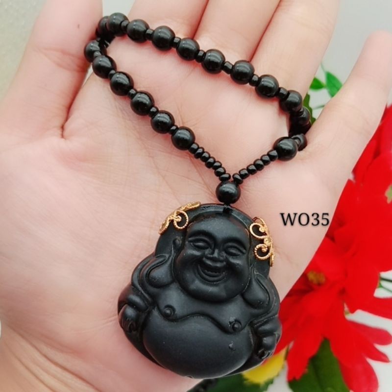 perhiasan xuping kalung giok Budha asli impor
