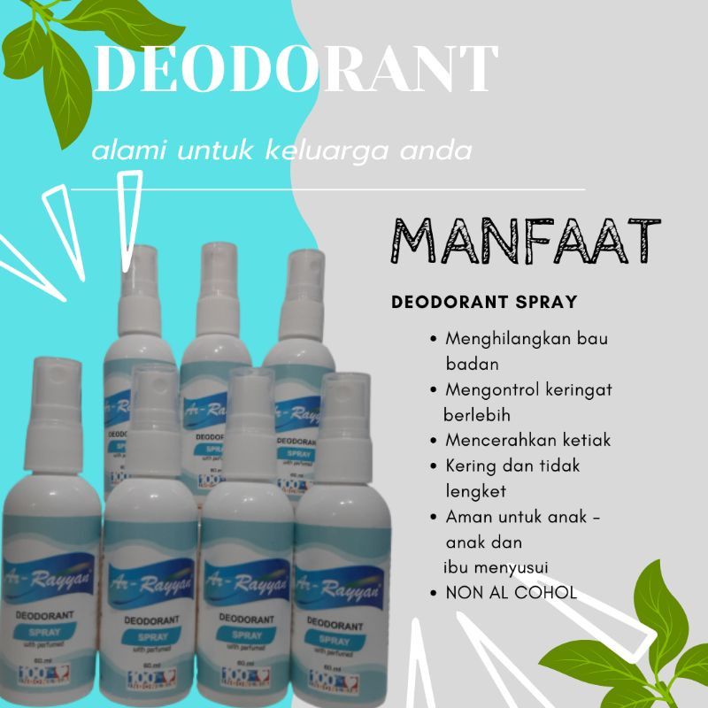 DEODORANT SPRAY PREMIUM QUALITY PENGHILANG BAU BADAN AMAN DI KULIT