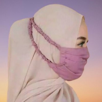 Masker Kain Serut Kriwil Masker Instan Karet Masker Ingkar Katun Oxford Masker Hijab Satuan Shopee Indonesia