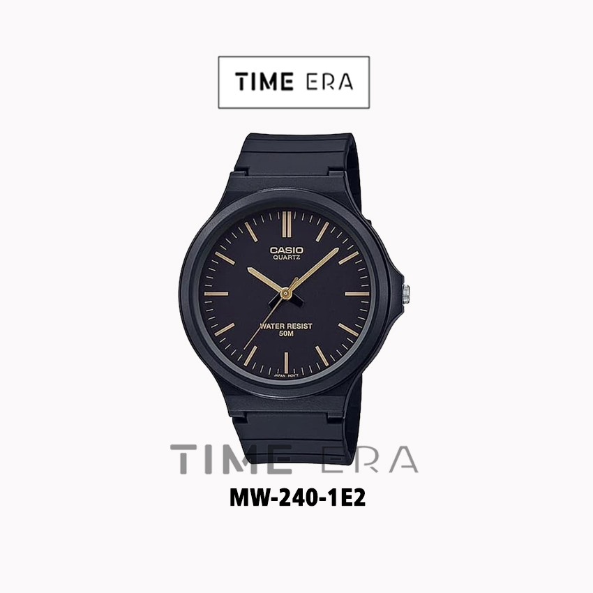 Casio Original MW240-1B 7B 7E / MW-240-1B 1E 7B 7E Pria Analog Karet Hitam