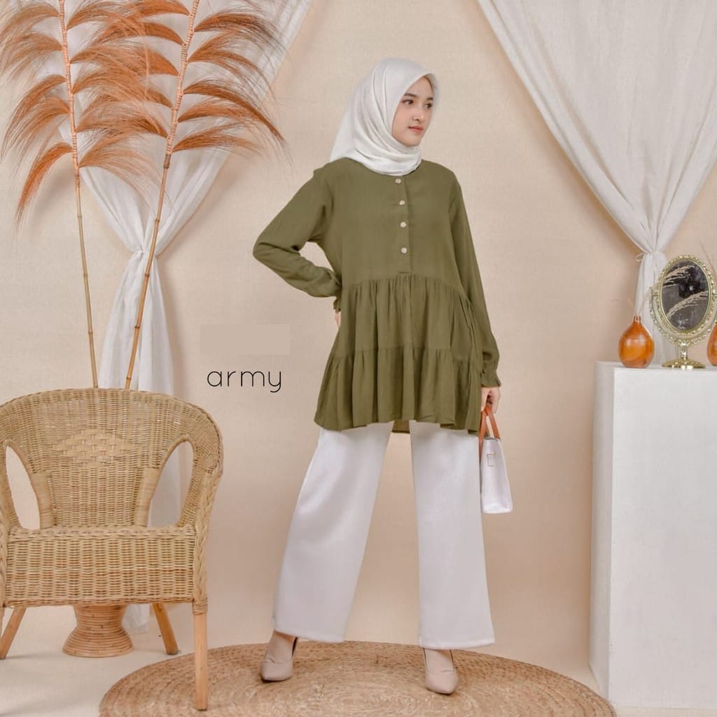 DISKON PAMELA BLOUSE - blouse wanita / blouse kekinian / blouse cantik / simple blouse / blouse polos