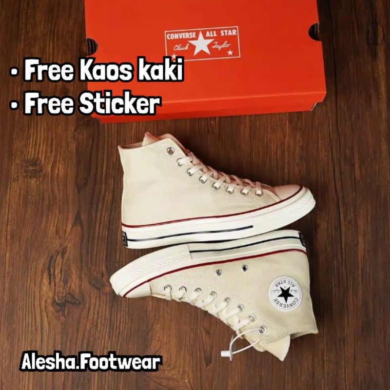 Sepatu Converse 70s Hi White Egret /Converse 70s Hight Cream Premium Terlaris / Converse 70s Premium Termurah