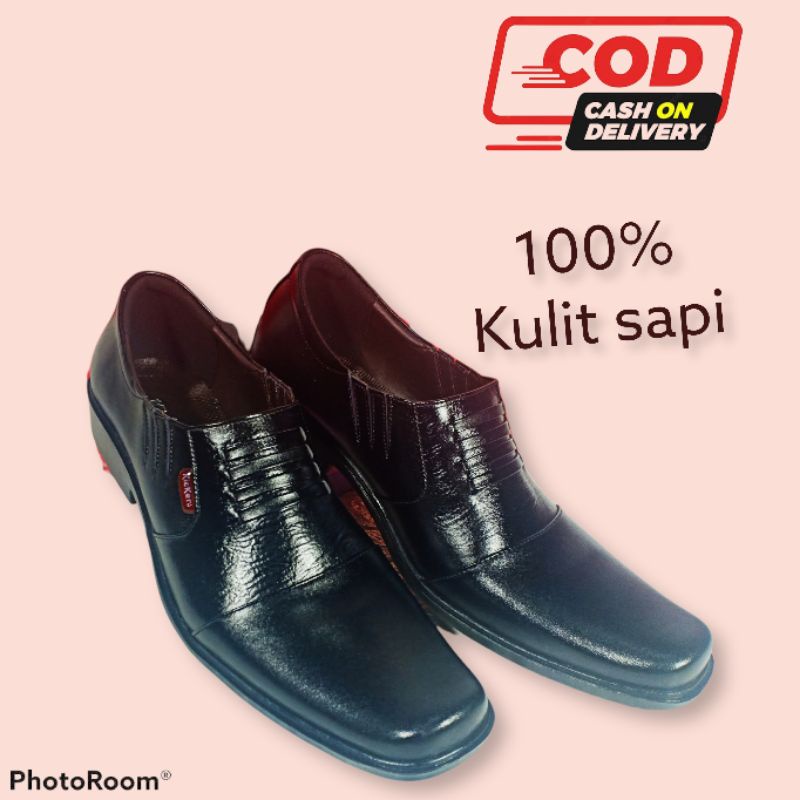 L11 Sepatu Pantofel Pria Kulit sapi asli Formal Kerja Kantor Pria