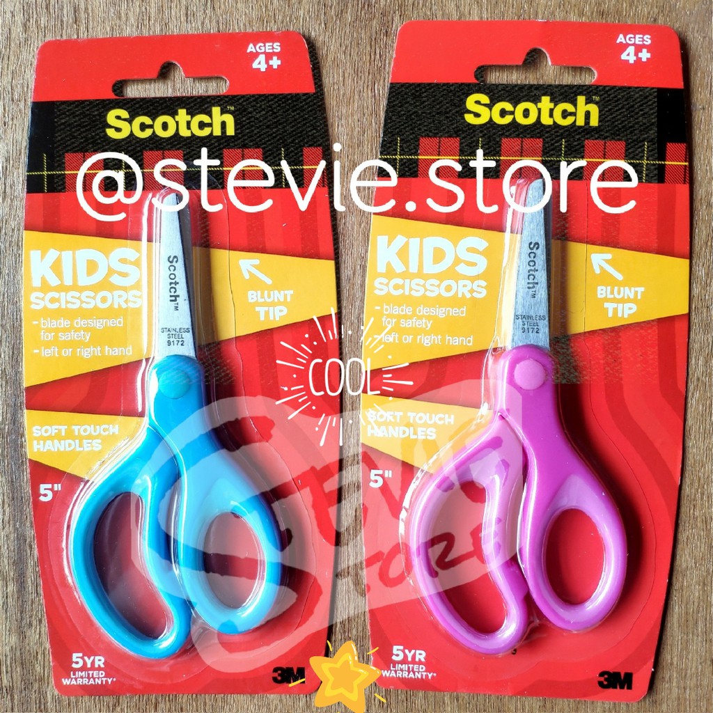 

CLEARANCE Scotch 3M Kids Scissors 5" Gunting Anak Ujung Tumpul Aman untuk Anak Safety Blunt Tip