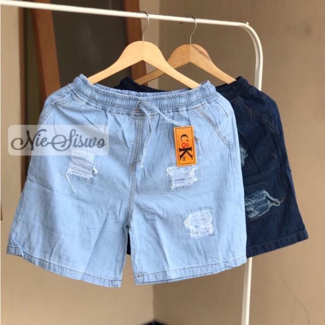 Celana Hotpants SOBEK LIPAT / CLEAN jumbo dan standart Hp Jeans Sobek Celana HotPant Jeans Sobek rawis dan Polos