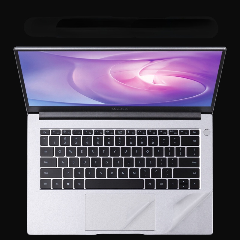 Stiker Skin Vinyl Transparan Warna Hitam Polos Untuk Laptop / Notebook matebook 14s / 13s / matebook D14 / matebook D15