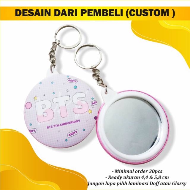 Gantungan kunci Ganci Cermin Custom