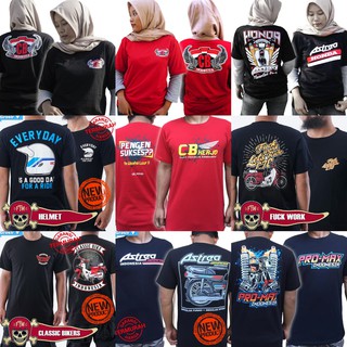  KAOS  MOTOR VESPA BAJU GAMBAR MOTOR COTTON COMBAD SABLON 