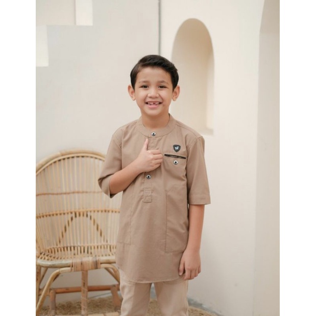 Baju Koko Kurta Dewasa dan anak Lengan 3/4 Material Toyobo Adem Serap Keringat