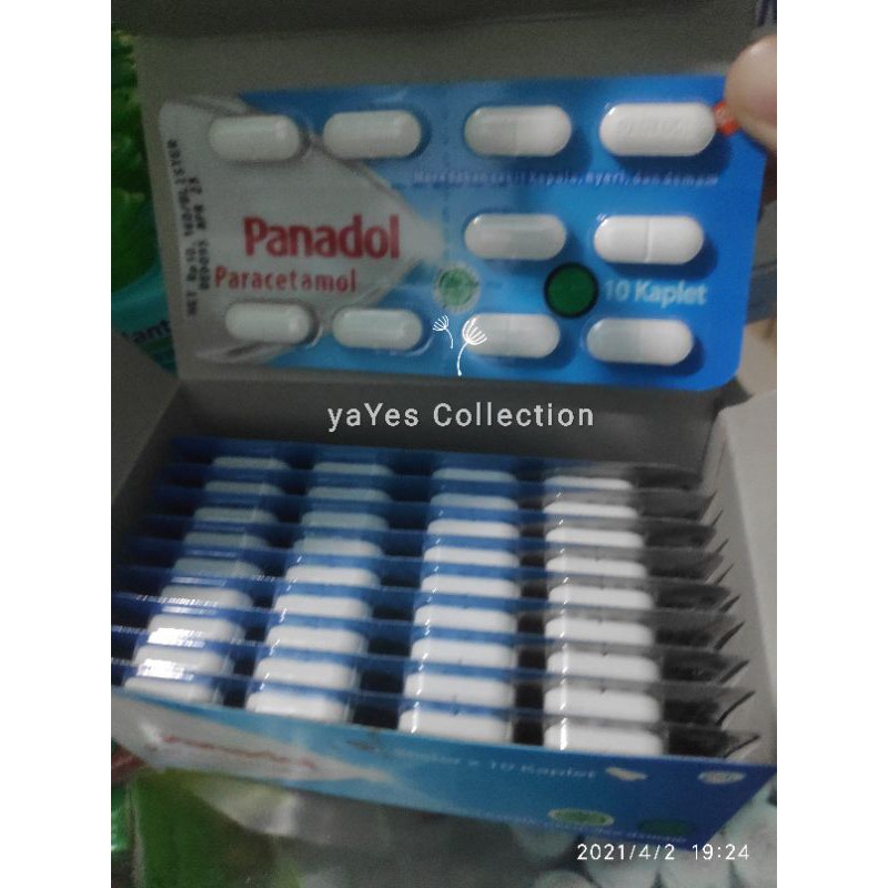 Panadol 1 Blister 10 Kaplet Flu &amp; Batuk tidak berdahak Paracetamol sakit kepala nyeri demam dewasa