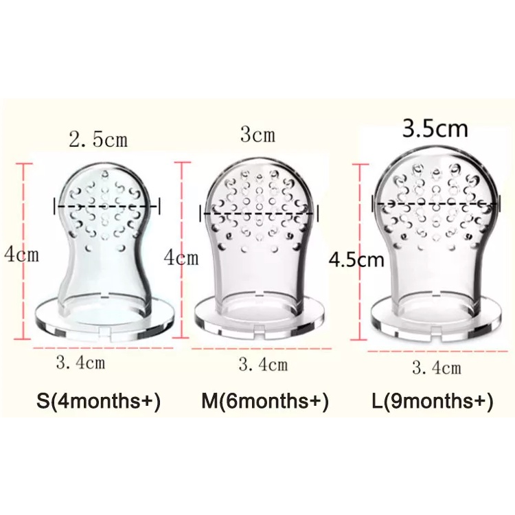 Dot Empeng Buah untuk Bayi Balita / baby Fruit Feeder Silicone Food Grade  L3,21-24 -AHM100-1