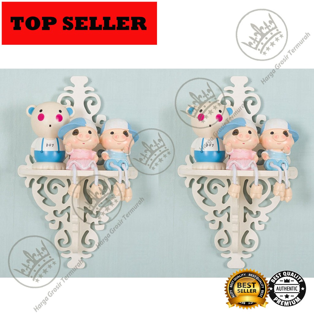 RAK DINDING GANTUNG DEKORASI TEMPAT PAJANGAN BONEKA FOTO SERBAGUNA 735F