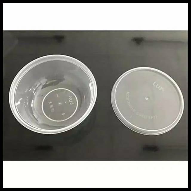 Thinwall 400 ml kepal milo mangkok puding puyo mangkok bening es jelly agar arisan kecil bening