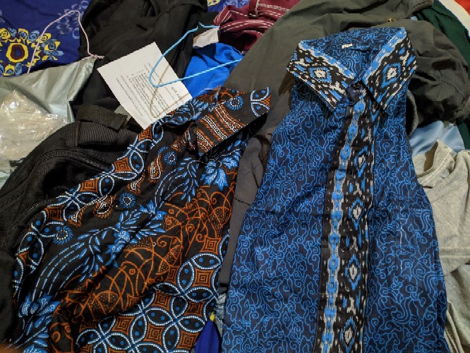 Batik Couple Terbaru 2020 Baju Batik Couple Keluarga Motif Seno Biru