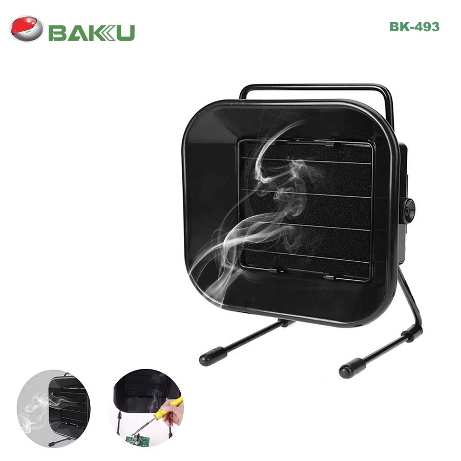 Baku BK-493 Smoke Absorber Quick Extractor Exhaust Fan ESD Original