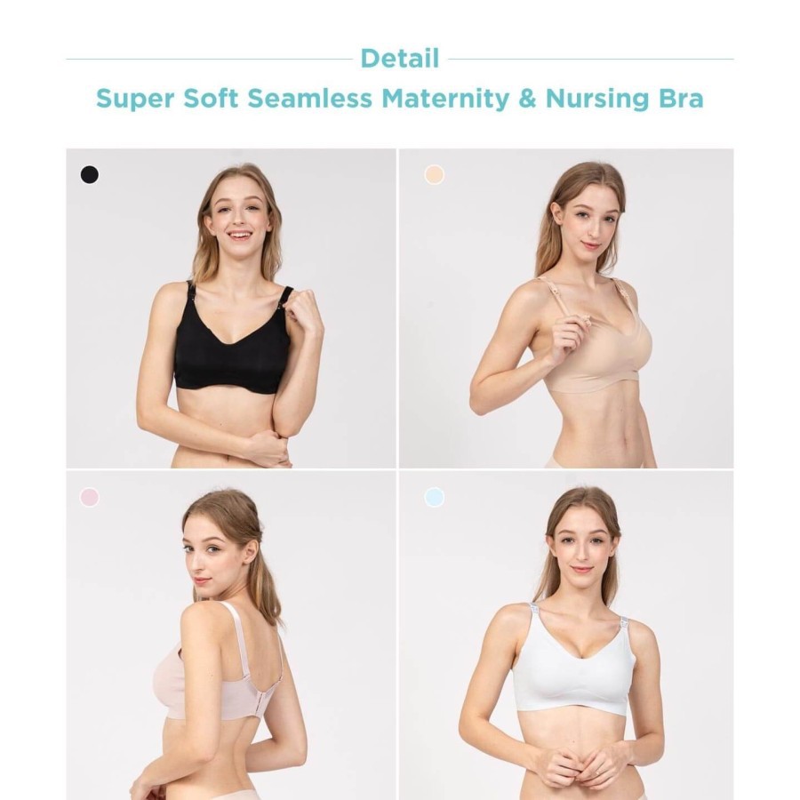 Mooimom Super Soft Seamless Maternity &amp; Nursing Bra B93103 - Bra Menyusui