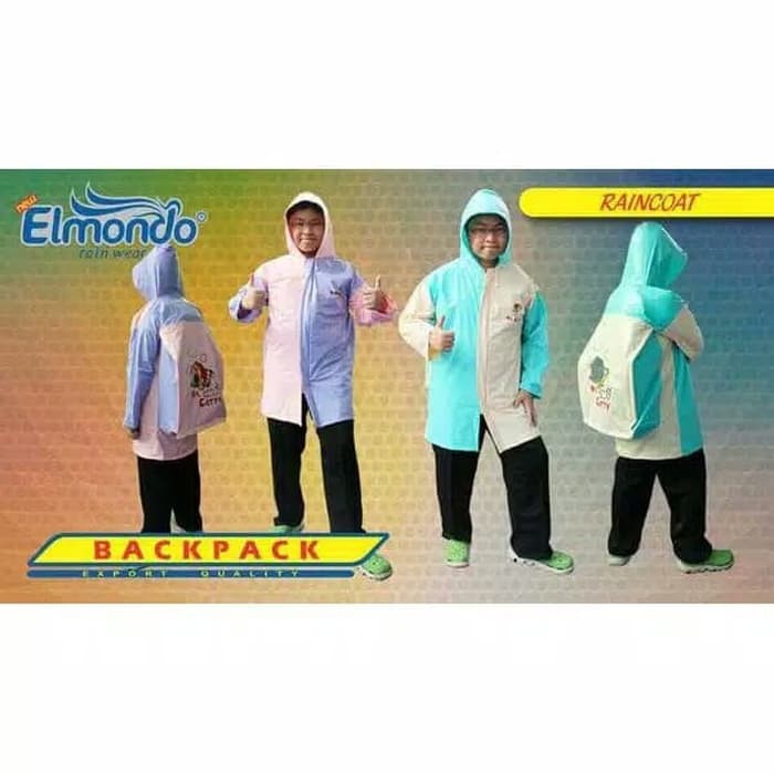 JOPE UMBRELLA - Termurah Jas Hujan Remaja Poncho Elmondo 604 Backpack