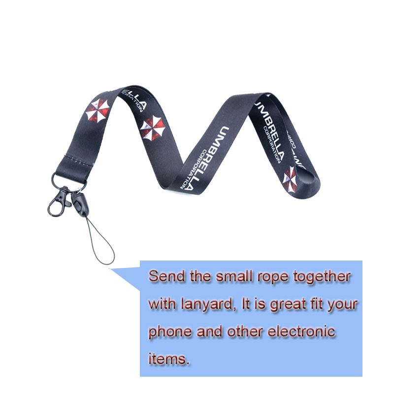 Resident Evil Lanyard Dengan Pelindung ID Card Leher Ponsel Case Sling Untuk ID Badge Case Holder Gantungan Kunci Tali Anti Hilang Siswa Kartu Pekerja Tag Aksesoris