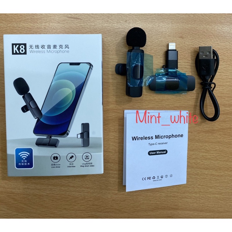 Wireless  Microphone Portable Mini Mic for Iphone Android Phone Vlog Live Show Broadcast podcast  streaming Youtube Video Vloger