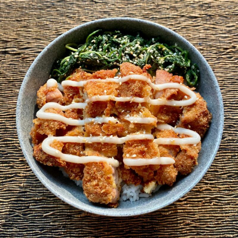 

chicken katsu with rice