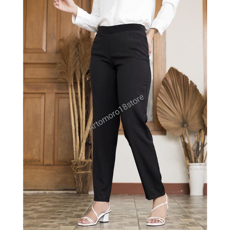 Celana Kantor Formal Wanita Celana Dasar Kerja Wanita Slimfit [ Ukuran S M L XL ]