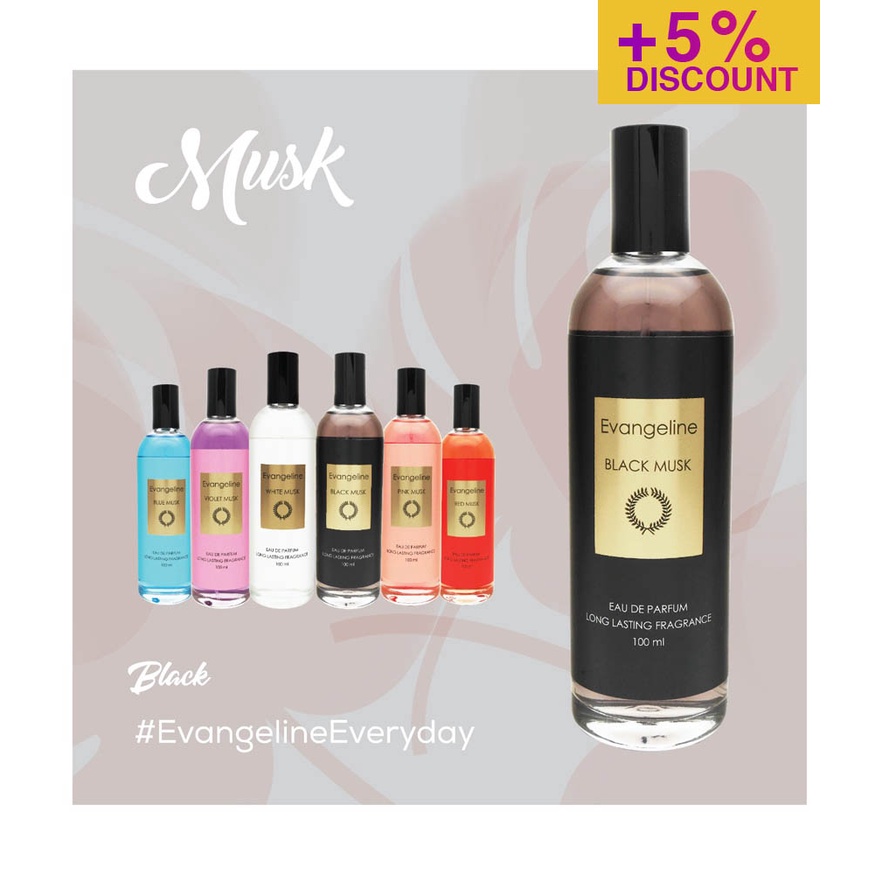 Parfum EVANGELINE EDP BLACK MUSK Original Berkualitas Terbaik
