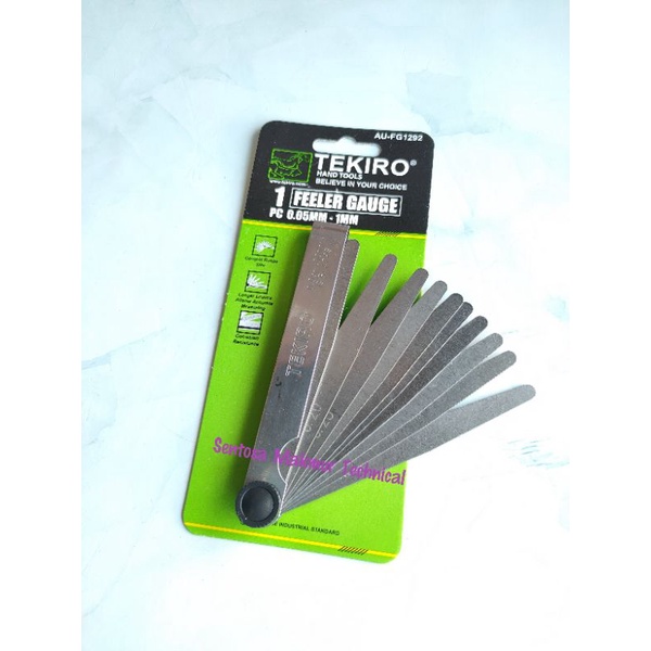 TEKIRO 13 BLADE Feeler Fuller Gauge Pengukur Setelan Klep 0,05 - 1 MM