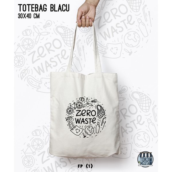 TOTE BAG BLACU 30X40 - PLASTIC FREE.01