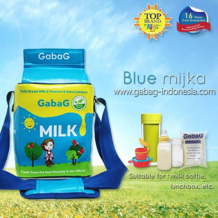 Gabag Mijka Blue Cooler Bag /TAS ASI /TAS GABAG/TAS IBU