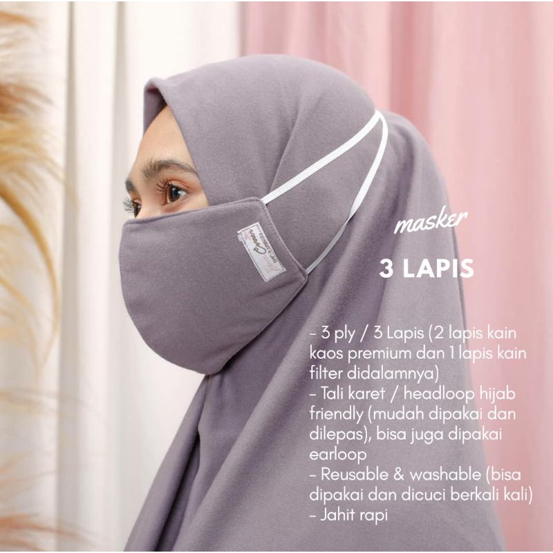 MASKER KAOS HEADLOOP 3 LAPIS BY HAWACORNER