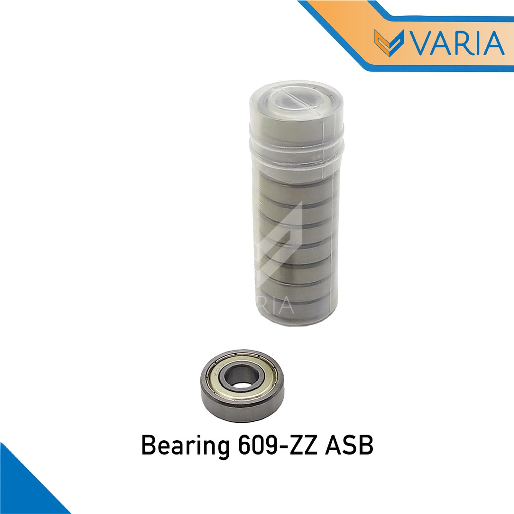 Bearing / Laher 609 ZZ Tutup Plat Besi Double ASB