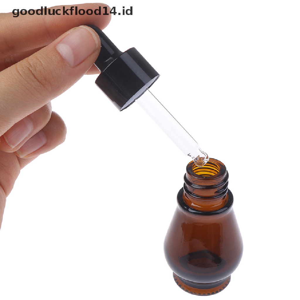 Botol Kaca Kosong Warna Coklat Dengan Pipet Ukuran 10 / 20 / 30ml Untuk Essential Oil