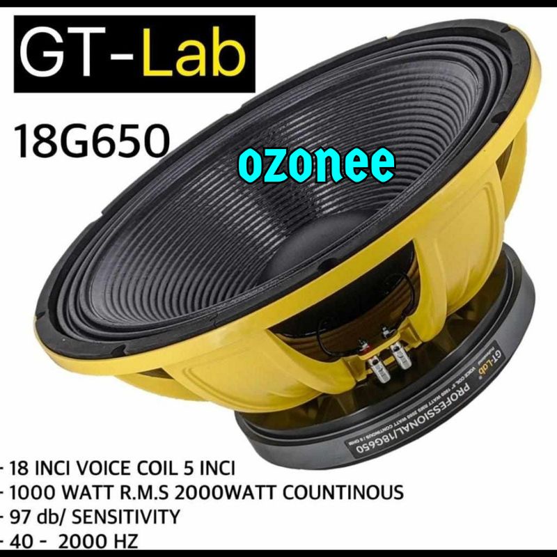 SPEAKER KOMPONEN RDW GT LAB 18 G 650 18 INCH GT LAB 18G650 ORIGINAL