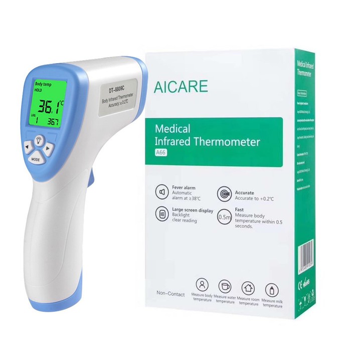 Jual AICARE THERMOGUN DIGITAL INFRARED THERMOMETER TEMBAK DIGITAL